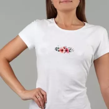 Термотрансфер «Цветы», 10,7 × 4,5 см