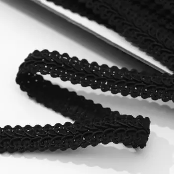 Тесьма декоративная «Шанель», 12 мм, 10±1 м, чёрная