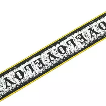 Тесьма Love, ширина 2,5 см, цвет белый, чёрный, жёлтый