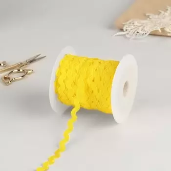 Тесьма отделочная «Вьюнчик», 5 мм, 27±1 м, жёлтая №15