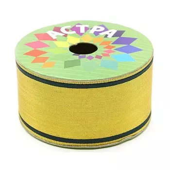 Тесьма жаккардовая, 50 ммx8,2 м, (17D/золото)