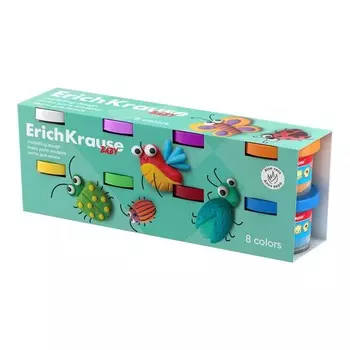 Тесто для лепки, 8 цветов по 35 г, ErichKrause "Baby", С Алоэ Вера, в коробке-рукаве