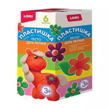 Тесто для лепки «Пластишка», 6 цветов по 70 г