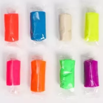 Тесто для лепки, 8 цвета по 25 гр, Синий трактор