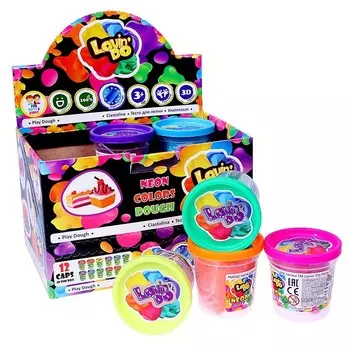 Тесто для лепки в стакане «Неон» МИКС