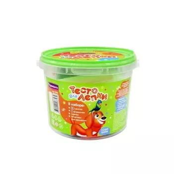 Тесто для лепки в ведре 18 цветов по 70 г + 6 каттер, 1260 г