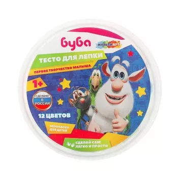 Тесто для лепки в ведре «Буба», 12 цв.