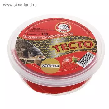 Тесто "Протеиновое" готовое, клубника, 180 г