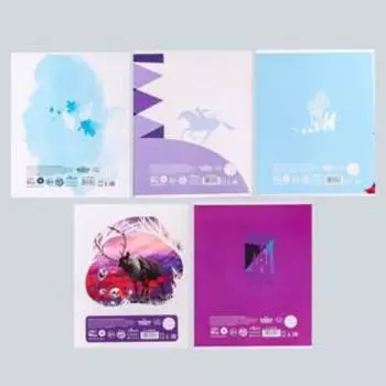 Тетрадь в клетку 12 листов, 5 видов МИКС, обложка мелованная бумага, «Холодное сердце»