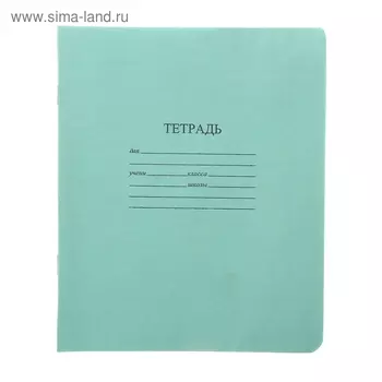 Тетрадь 12 листов в косую линейку «Зелёная обложка», термоупаковка 25 шт.
