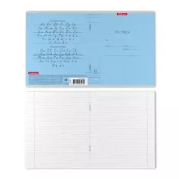 Тетрадь 12 листов в линейку, ErichKrause Visio "Классика", обложка мелованный картон, блок офсет, белизна 100%, МИКС