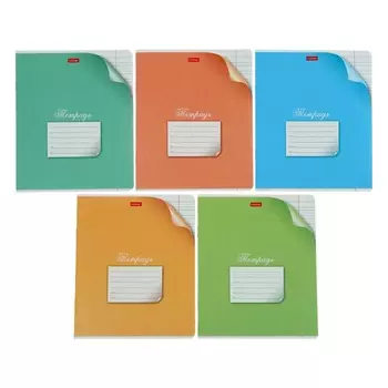 Тетрадь 12 листов в узкую линейку "С уголком", обложка мелованный картон, скругленные углы, поля