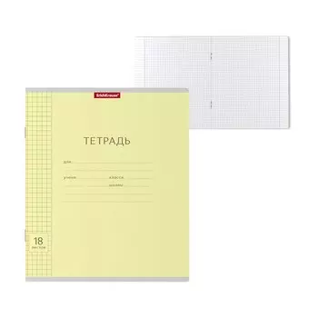 Набор тетрадей 18 листов в линейку Calligrata «Однотонная Классика», обложка мелованная бумага, ВД-лак, блок №2, белизна 75% (серые листы), 10 шт.