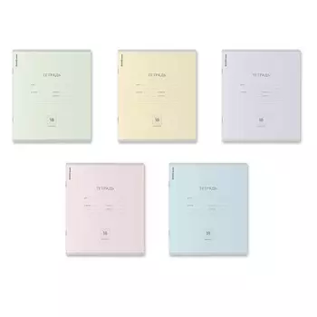 Тетрадь 18 листов в линейку ErichKrause «Классика Pastel», обложка мелованный картон, блок офсет, 100% белизна, МИКС