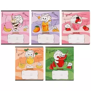 Тетрадь 18 листов в линейку ErichKrause «Смузит», обложка мелованный картон, блок офсет, 100% белизна, МИКС