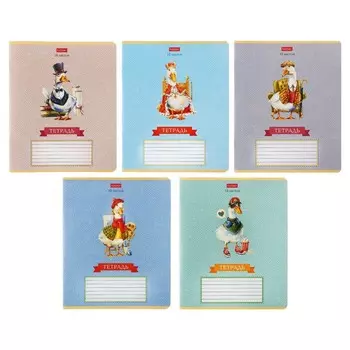 Тетрадь 18 листов в линейку GUSSI, обложка мелованный картон, МИКС