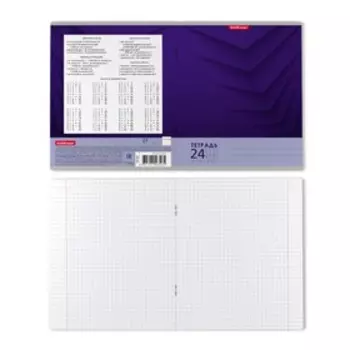 Тетрадь 24 листа в клетку ErichKrause Duotone Next, обложка мелованный картон, блок офсет, белизна 100%, МИКС