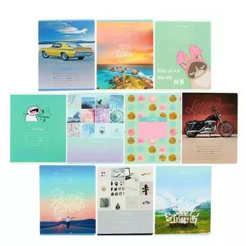 Тетрадь 24 листа в линейку Super Mix-20, обложка мелованный картон, блок офсет, МИКС