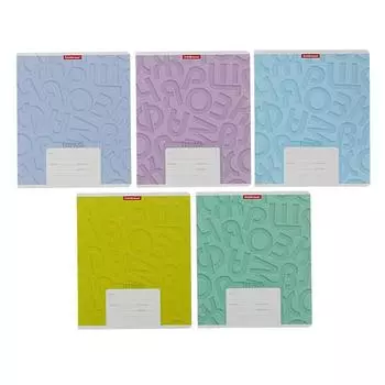 Тетрадь 24 листа в линейку «Типографика. Буквы», обложка мелованный картон, МИКС