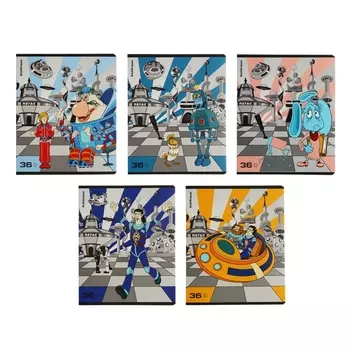 Тетрадь 36 листов в клетку, ErichKrause "Тайна третьей планеты", обложка мелованный картон, блок офсет 100% белизна, МИКС, цена за 1 штуку