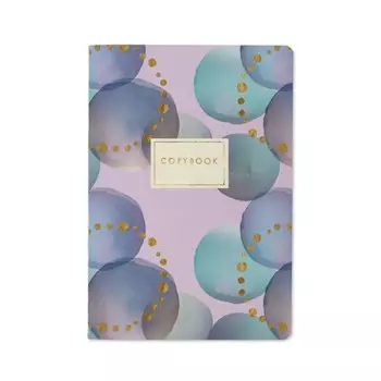 Тетрадь 40 листов без линовки сшивная BrunoVisconti, обложка мелованный картон, soft touch, тонированный блок 70 г/м2, МИКС