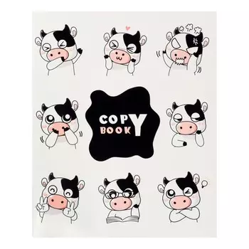 Тетрадь 40 листов в клетку "Забавные", обложка мелованный картон, блок офсет