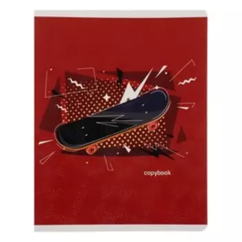 Тетрадь 48 листов, клетка, "Энергичный стиль", обложка мелованный картон, глянцевая ламинация, скруглённые углы, МИКС 5 видов