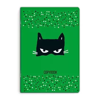 Тетрадь 48 листов в клетку "ЧЁРНАЯ МАСКА", обложка мелованный картон, матовая ламинация, блок 80 г/м2