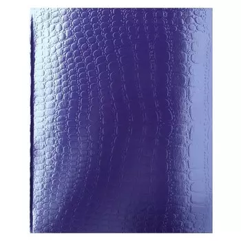 Тетрадь 48 листов, в клетку, Croco Metallic, бумвинил, блок офсет, фиолетовая