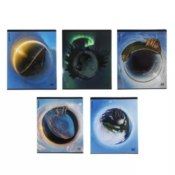 Тетрадь 48 листов в клетку, ErichKrause «Фишай», обложка мелованный картон, МИКС