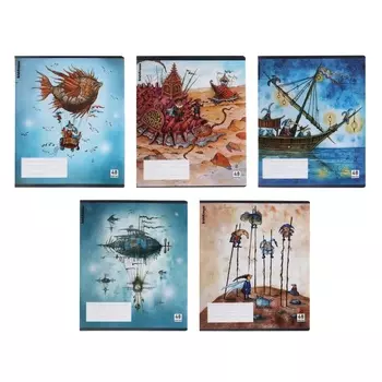 Тетрадь В5 48 листов в клетку, ErichKrause «Волшебное путешествие», пластиковая обложка, МИКС