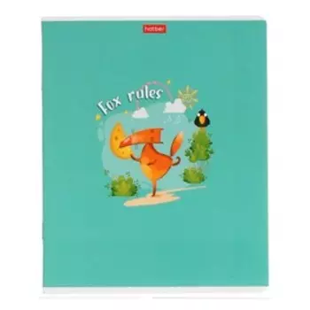 Тетрадь 48 листов в клетку Fox Rules, обложка мелованный картон, выборочный лак