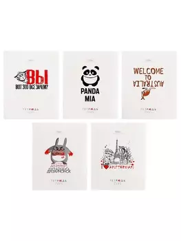 Тетрадь 48 листов в клетку Hatber «Проект Капланопись. Выпуск №3», обложка мелованный картон, скруглённые углы, блок офсет 60-65 г/м, МИКС 5 видов