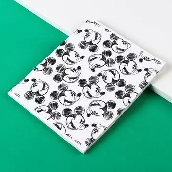 Тетрадь в клетку 48 листов, картонная обложка, блок №2, белизна 75% (серые листы), Микки Маус