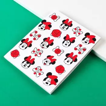 Тетрадь в клетку 48 л., картонная обложка, блок №2, белизна 75% (серые листы), «Минни Маус»