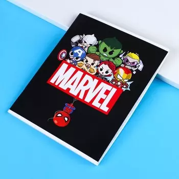 Тетрадь в клетку 48 л., картонная обложка, «Мстители»