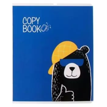 Тетрадь 48 листов, в клетку, "Крутые зверюшки", обложка мелованный картон, выборочный УФ-лак, МИКС