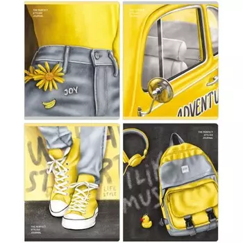 Тетрадь 48 листов в клетку «Мой стиль», обложка мелованный картон, матовая ламинация, МИКС