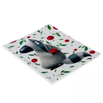 Тетрадь 48 листов в клетку на гребне "Енотики", обложка мелованный картон, выборочный лак, блок офсет, МИКС