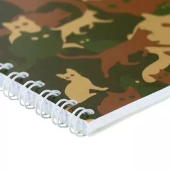 Тетрадь 48 листов в клетку на гребне "Кото-камуфляж", обложка мелованный картон, выборочный лак, блок офсет, МИКС