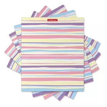 Тетрадь 48 листов в клетку Pastel Lines, обложка мелованный картон, блок офсет, МИКС