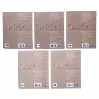 Тетрадь 48 листов в клетку "Романтика", обложка мелованный картон, выборочный лак, фольга, конгрев, МИКС