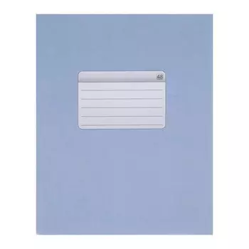 Тетрадь 48 листов в клетку "Серая", обложка мелованная бумага, блок №2, белизна 75% (серые листы)