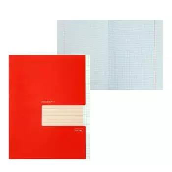 Тетрадь 48 листов в клетку "Тетрадь Красная", обложка мелованный картон, блок 65 г/м2