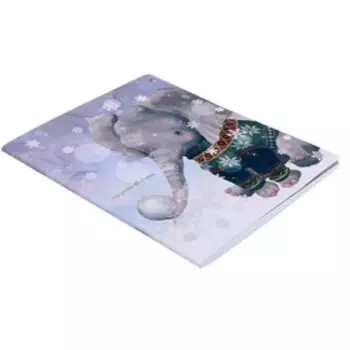 Тетрадь 48 листов в клетку "Зимние зарисовки", обложка мелованный картон, ламинация Soft Touch, фольга, МИКС