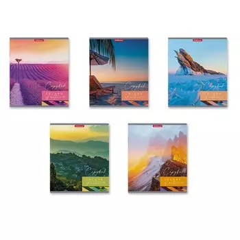 Тетрадь 48л кл ErichKrause Colors of Nature, глянцевая ламинация, микс