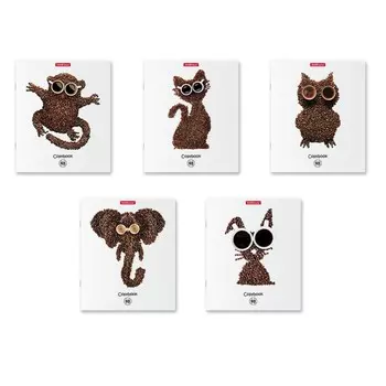 Тетрадь 48л кл ErichKrause "Кофейные метаморфозы", выборочный УФ-лак, микс