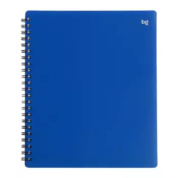 Тетрадь 60 листов, в клетку, на гребне, Base, обложка пластик, синяя