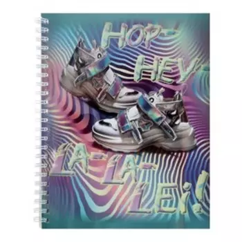 Тетрадь 60 листов в клетку на гребне Basic, обложка мелованный картон, глянцевая ламинация, металлизация, блок офсет, МИКС