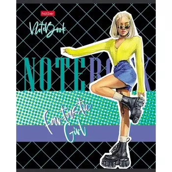 Тетрадь 60 листов в клетку, Zoomer-girl, обложка мелованный картон, блок офсет 65 г/м, МИКС